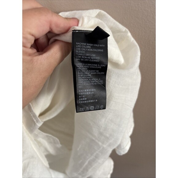 Urban Outfitters Women’s Beige Linen Dress, Off the Shoulder, Size Small, Boho - Picture 6 of 7